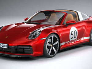Porsche 911 Targa 4S Heritage 2021 Modelo 3D