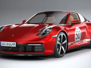Porsche 911 Targa 4S Heritage 2021 3D Model