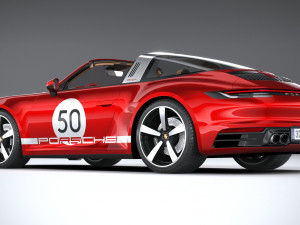 Porsche 911 Targa 4S Heritage 2021 Modelo 3D