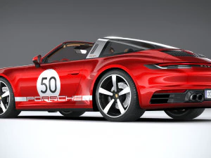 Porsche 911 Targa 4S Heritage 2021 3D Model