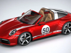 Porsche 911 Targa 4S Heritage 2021 3D Model
