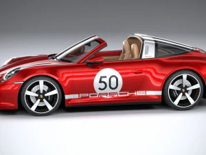 Porsche 911 Targa 4S Heritage 2021 3D Model