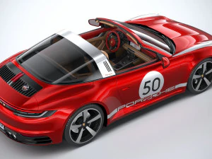 Porsche 911 Targa 4S Heritage 2021 3D Model