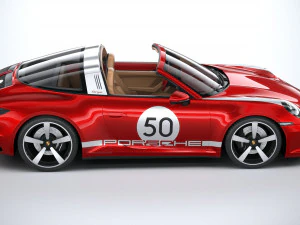 Porsche 911 Targa 4S Heritage 2021 3D Model