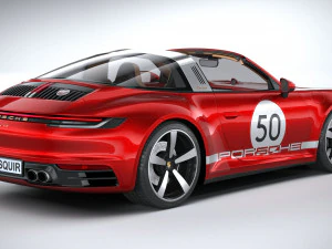 Porsche 911 Targa 4S Heritage 2021 3D Model