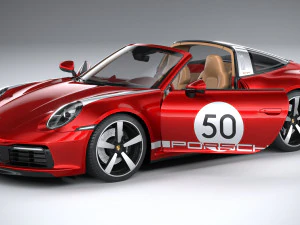 Porsche 911 Targa 4S Heritage 2021 3D Model