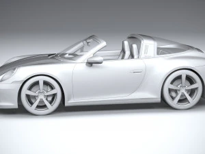 Porsche 911 Targa 4S Heritage 2021 3D Model