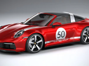 Porsche 911 Targa 4S Heritage 2021 3D Model