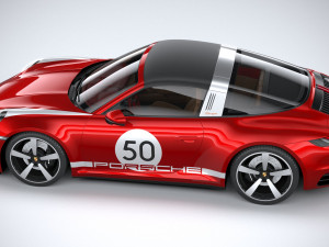 Porsche 911 Targa 4S Heritage 2021 Modelo 3D