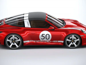 Porsche 911 Targa 4S Heritage 2021 3D Model