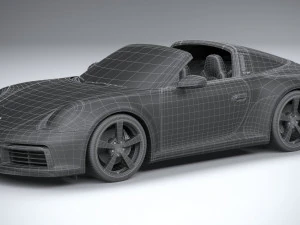 Porsche 911 Targa 4S Heritage 2021 3D Model