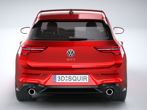 Volkswagen Golf GTI 5-door 2020 Lowpoly 3D मॉडल