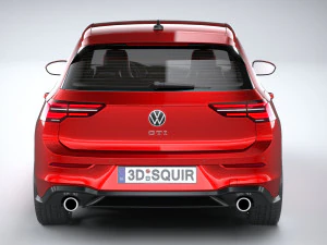 Volkswagen Golf GTI 5-door 2020 Lowpoly 3D Model