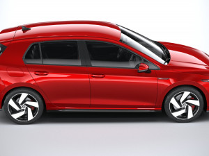 Volkswagen Golf GTI 5-door 2020 Lowpoly 3D मॉडल