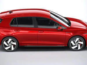 Volkswagen Golf GTI 5-door 2020 Lowpoly 3D Model