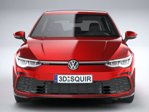 Volkswagen Golf GTI 5-door 2020 Lowpoly 3D Model