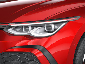 Volkswagen Golf GTI 5-door 2020 Lowpoly 3D मॉडल