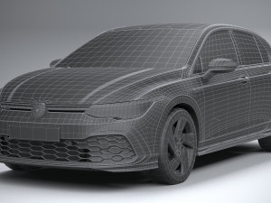 Volkswagen Golf GTI 5-door 2020 Lowpoly 3D मॉडल