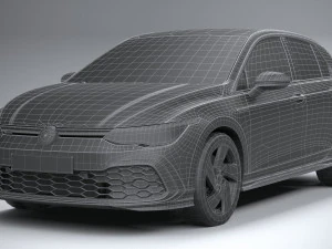 Volkswagen Golf GTI 5-door 2020 Lowpoly 3D Model