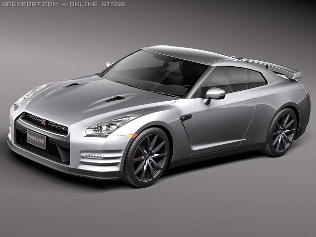 Nissan GTR 2011 3D Model .c4d .max .obj .3ds .fbx .stl .blend 