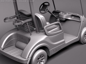Yamaha Golf Car G29E 2011 3D Model