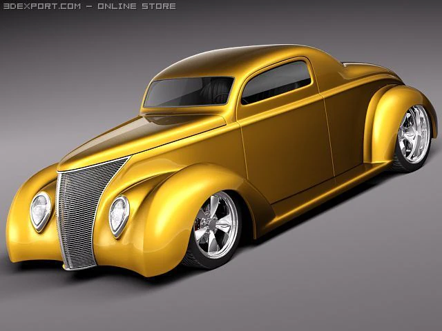 F1937 custom streetrod 3D Model .c4d .max .obj .3ds .fbx .stl .blend