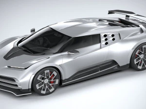 Bugatti Centodieci 2020 Lowpoly 3D Model