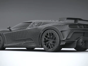 Bugatti Centodieci 2020 Lowpoly 3D Model