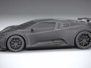 Bugatti Centodieci 2020 Lowpoly 3D Model