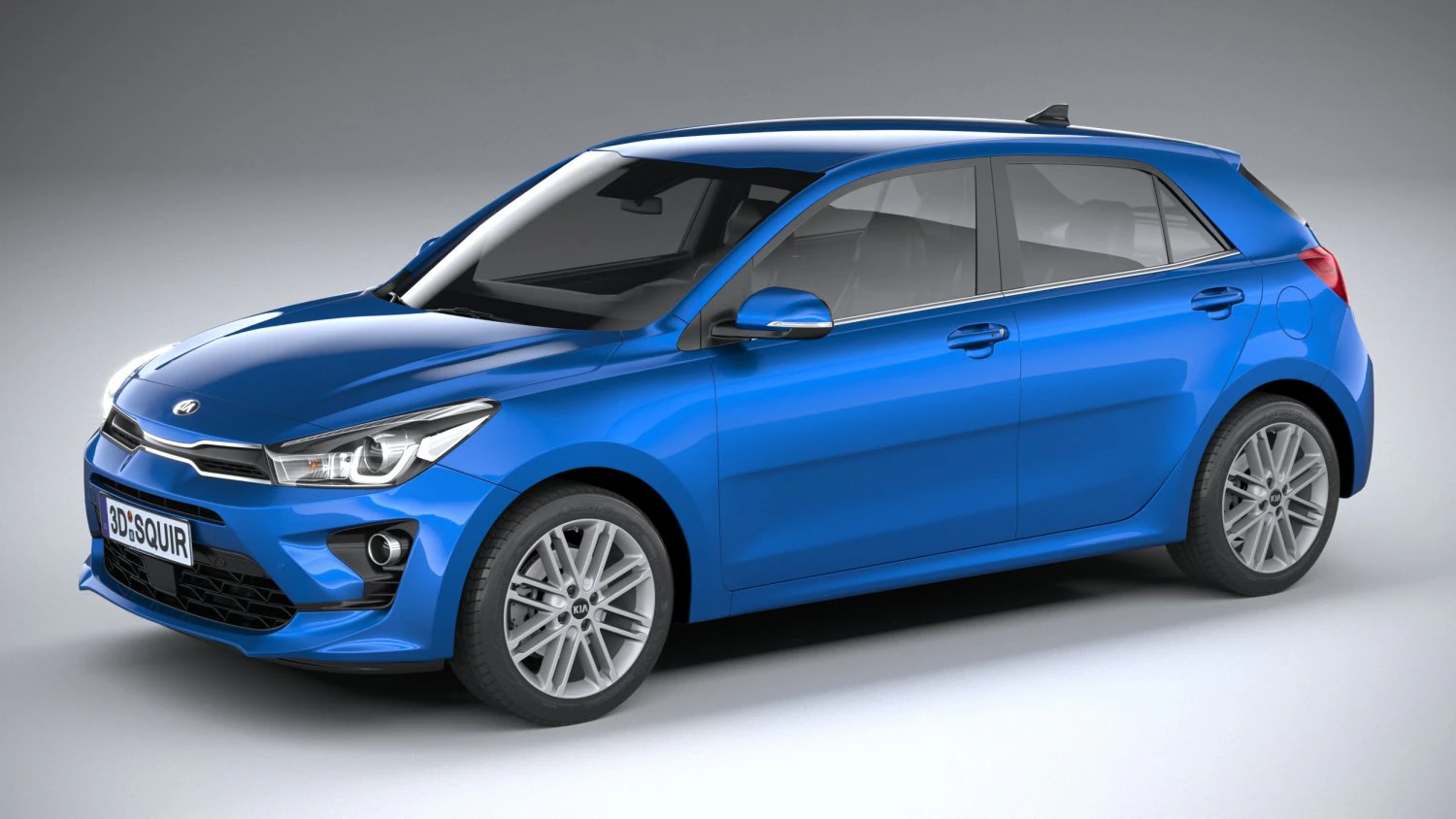 Kia Rio 2021 3D Model .c4d .max .obj .3ds .fbx .stl .blend 