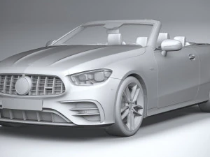 Mercedes-Benz E53 Cabrio AMG 2021 3D Model
