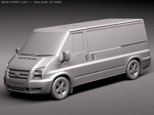 Transit Panel Van Low Roof 2010 3D 모델