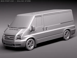 Transit Panel Van Low Roof 2010 3D Model