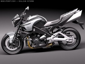 Suzuki B-King 2011 Motorcycle 3D Model