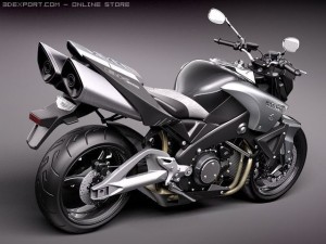 Suzuki B-King 2011 Motorcycle 3D Model