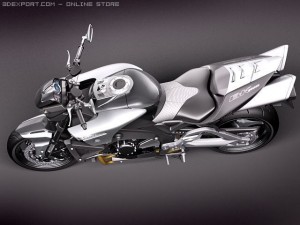 Suzuki B-King 2011 Motorcycle 3D Model