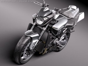 Suzuki B-King 2011 Motorcycle 3D Model