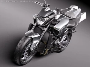 Suzuki B-King 2011 Motorcycle 3D Model