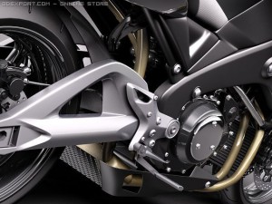 Suzuki B-King 2011 Motorcycle 3D Model