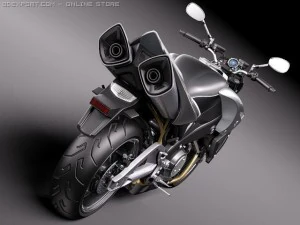 Suzuki B-King 2011 Motorcycle 3D Model