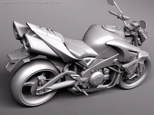Suzuki B-King 2011 Motorcycle 3D Model