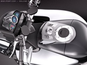 Suzuki B-King 2011 Motorcycle 3D Model