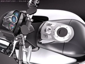 Suzuki B-King 2011 Motorcycle 3D Model