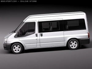 Transit Passenger Van High 2010 3D Model