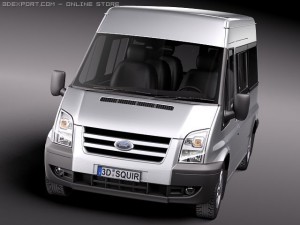 Transit Passenger Van High 2010 Modelo 3D