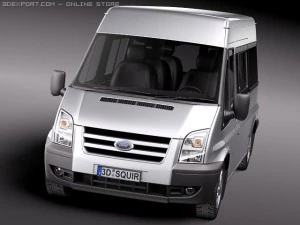 Transit Passenger Van High 2010 3D Model