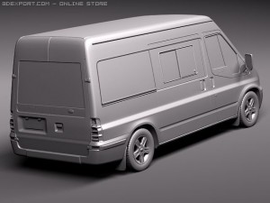Transit Passenger Van High 2010 Modelo 3D