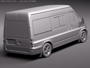 Transit Passenger Van High 2010 3D Model