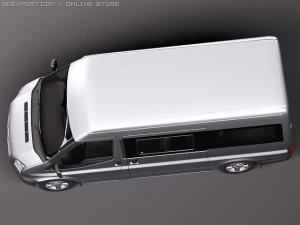 Transit Passenger Van High 2010 3D Model