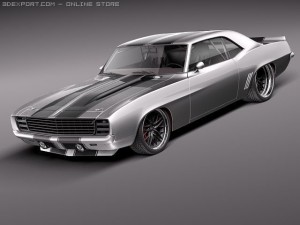 Chevrolet Camaro 1969 Pro Touring Custom 3D Model